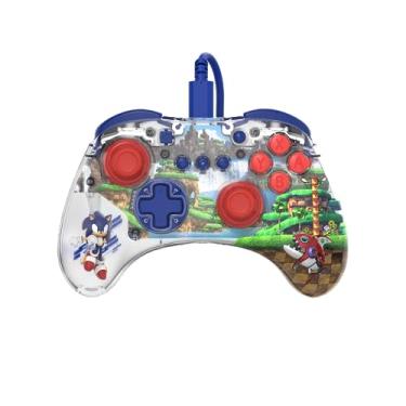 Imagem de PDP REALMz Wired LED Light-up Pro Controller: Sonic Green Hill Zone For Nintendo Switch & Nintendo Switch - OLED Model