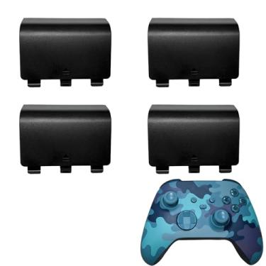 Imagem de Capa traseira de bateria para Xbox One X para controle Xbox One S [NÃO para Xbox One/ Series X/S], peça de reparo de capa traseira de bateria de substituição compatível com controle Xbox One S/One X