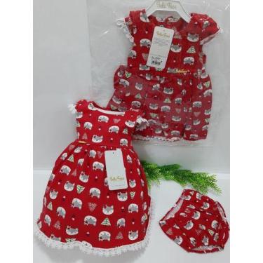 Imagem de Conjunto Vestido Bebe Menina Bela Fase + Calcinha Verao 301, P ( 2 - 3
