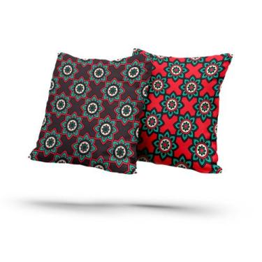 Imagem de Kit 2 Almofadas com Enchimento Abstrato Étnico Red - Core Decore