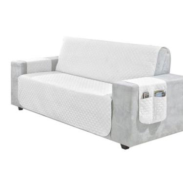 Imagem de Protetor DE Sofá Retrátil Ana Para sofá de 4 Lugares Branco - FLorenza