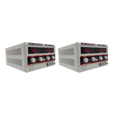 Imagem de Kit 2 Fonte Alimentação Digital 1 Canal Tensão 32 Volts Corrente 20 Am