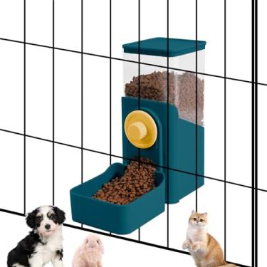 Imagem de Dispensador automático para pendurar alimentos para animais de estimação, alimentador automático de coelho, furão, coelho, porco-espinho, tigela de ração para cães e gatos para pendurar na gaiola