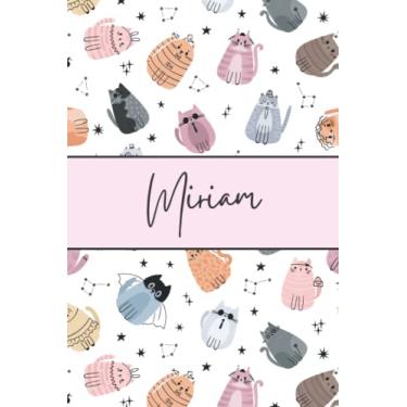 Imagem de Miriam Cat Notebook: Cute Cat Notebook - Funny Crazy Cat Pattern For Cat Lovers - Pink Lined Journal - Miriam Name Diary