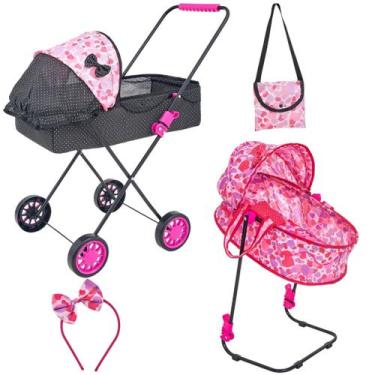 Imagem de Carrinho De Boneca Veneza Infantil Reborn Berço De Boneca - SAG TOYS, 