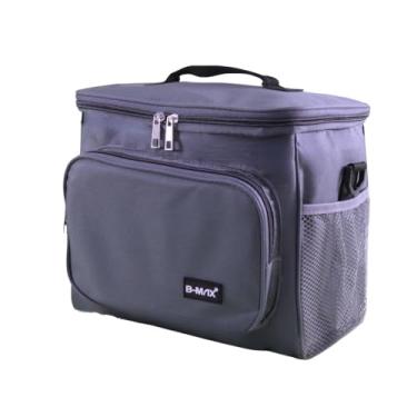 Imagem de Bolsa Térmica e Lancheira Térmica Média 13 Litros para Bebidas Marmitas e Alimentos Revestica em Poliéster com Alça Transversal (Cinza)