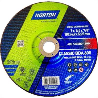 Imagem de Disco Desbaste Norton - 7''X1/4''X7/8'' - Bda 600