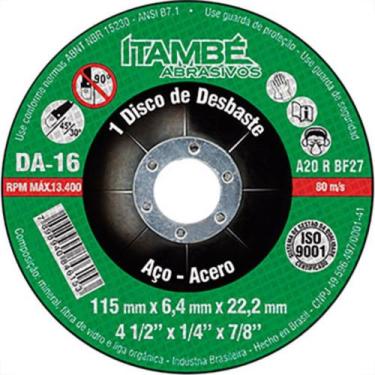Imagem de Disco Desbaste Itambe 4.1/2X7/8 Da-16