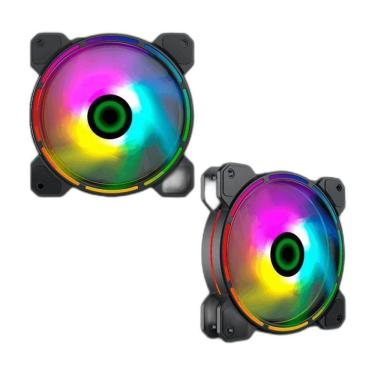 Imagem de Fan Cooler Argb Fn-12Rainbow-D Gamemax 2-Fan