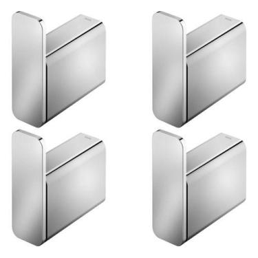 Imagem de Kit 4 Peças Cabide Porta Toalha Docol Flat Cromado 00960906