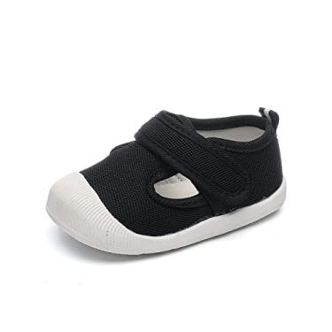 Imagem de peggy piggy Sapatos para bebês meninos e meninas sapatos de caminhada infantis antiderrapantes sapatos de malha respirável 6 9 12 18 meses, Preto 2201, 18 Months Infant