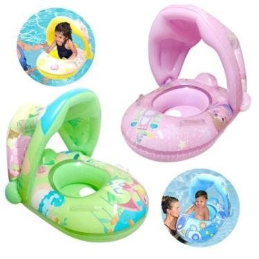 Imagem de Boia Bebê Cobertura Menina Fralda Infantil Inflável Proteção - Sun Way