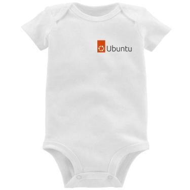 Imagem de Body Bebê Ubuntu Linux - Foca na Moda, Branco, M