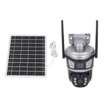 Imagem de Câmera de Segurança, Painel Solar de 7,5 W 4MP PTZ Visualização de 360 ​​graus, Suporte para Redução de Ruído de Rastreamento de Movimento 4G, para Uso Externo Com Patrulha Em