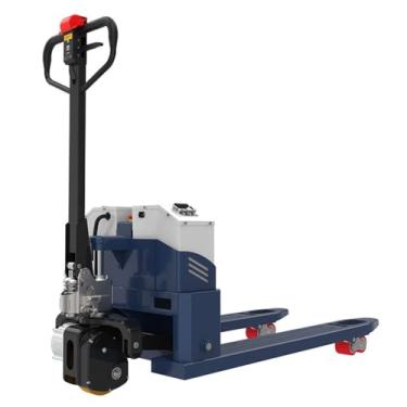 Imagem de Paleteira Porta-paletes elétrico com capacidade de 6600 libras, porta-paletes alimentado por walkie, bateria de lítio, caminhão de paletes para espaço estreito Palete Jack(68.5cm)