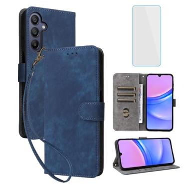 Imagem de IUQXU Capa carteira para celular Samsung Galaxy A26 5G com protetor de tela [bloqueio RFID] couro flip suporte para cartão alça suporte mulheres homens capa para celular para Samsung A 26 Galaxy 26A