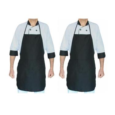 Imagem de Kit 2 Avental Bolso Preto P Padaria Restaurante - Rspan, PRETO, P