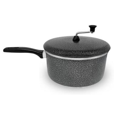 Imagem de Panela Pipoqueira Alumínio Grande 22 Cm Pipoca Doce Salgada - Alumínio