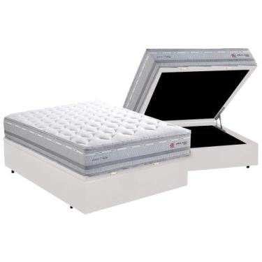 Imagem de Cama Box Baú Casal com Colchão Herval C1662 Molas Maxspring 138x188x76
