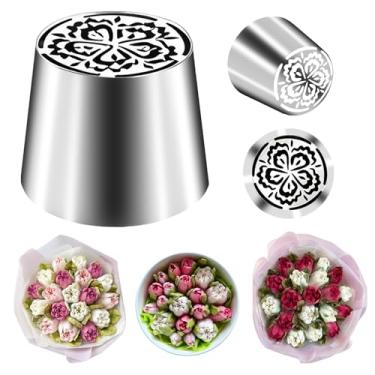 Imagem de FANTEXY Conjunto de pontas de confeitar russas extragrande, pontas russas para decoração de bolos, bicos de cobertura de flores, pontas de cobertura para kit de cobertura, flores de decoração de bolos