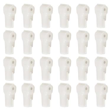 Imagem de PATIKIL Trava de fixação de 5 mm, 25 ganchos para quadro de pegboard, bloqueios de gancho anti-varredura e roubo, pinos de plástico para acessórios móveis, loja de roupas, exibição de segurança de