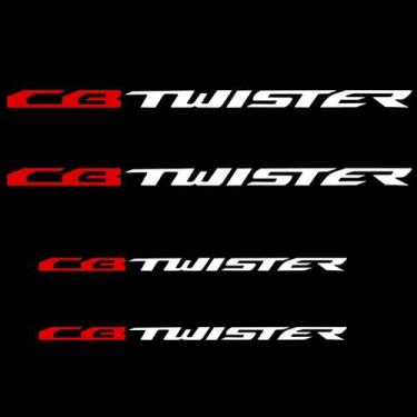 Imagem de Adesivo Premium De Roda CB Twister 250cc - Branco Vermelho - Jhow Ades
