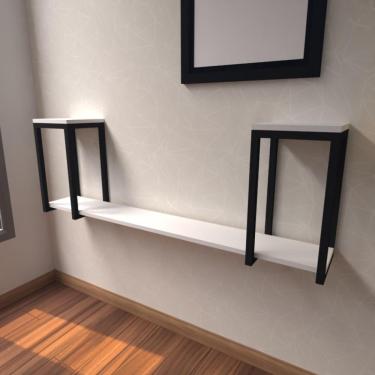 Imagem de Aparador Industrial Branco Off White Moderno Cantinho Café Escritorio Simples Sala Estar Quarto