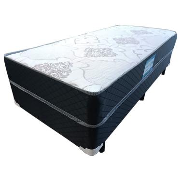 Imagem de Cama Conjugada Box Solteiro Mola Bonnel 88x188x50cm Puffão