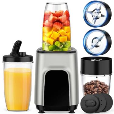 Imagem de Generic Liquidificador De Smoothie, Pessoal 900 W E Moedor Combinado Para Shakes Vitaminas Com 3 Copos Portáteis Sem Bpa, Grãos Nozes