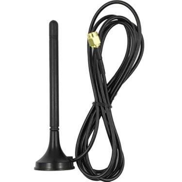 Imagem de Antena celular monopolo LTE, banda larga SMA RF com suporte magnético, para carro e caminhão
