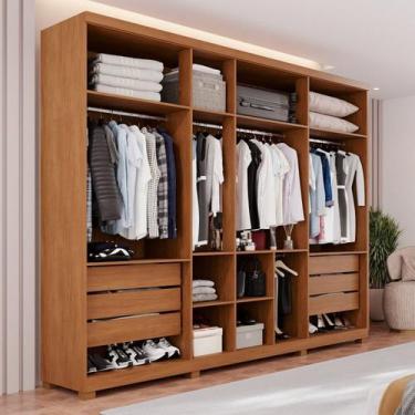 Imagem de Guarda-roupas Closet 6 Gavetas com Pés Flórida - Espresso Móveis