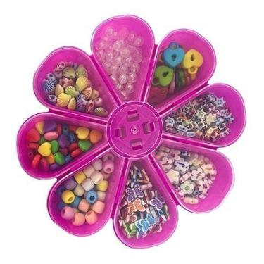 Imagem de Kit Miçangas Perola Com Furo Bijuterias 150g Estojo Sortido - ADB