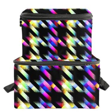 Imagem de Kit 2 Bolsas Térmicas Impermeáveis 5L 10L BLT104 Preto/Colorido - Teis