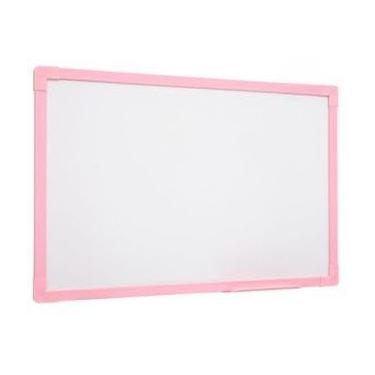Imagem de Quadro Lousa Branco UV Soft Colors 80X60 Moldura Rosa-Aplicável a escolas e crianças