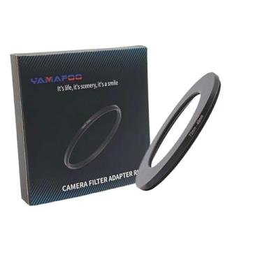 Imagem de Adaptador de anel de metal para cima/para baixo compatível com câmeras mirrorless DSLR Lens, conversor de rosca de filtro UV CPL ND, preto (72-49)