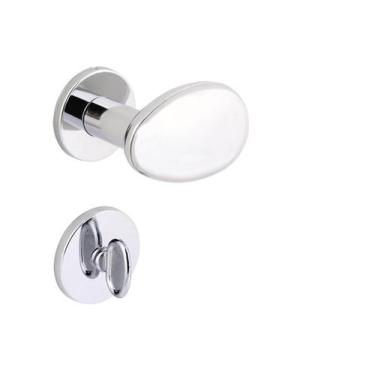 Imagem de Fechadura Arouca Banheiro Ovo Z 40mm Roseta Cromada, Cromado