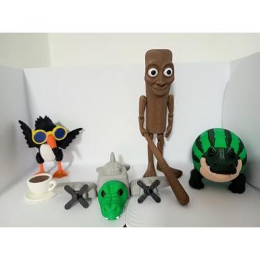 Imagem de Bonecos Brainrot Memes do TikTok! Este kit exclusivo traz 4 figuras articuladas colecionáveis (Kit 2)