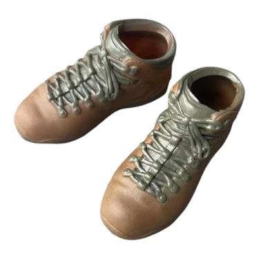 Imagem de harayaa Sapatos de bonecos de ação em escala 1/6, botas de caminhada, modelos em miniatura, se para homens de 12 polegadas