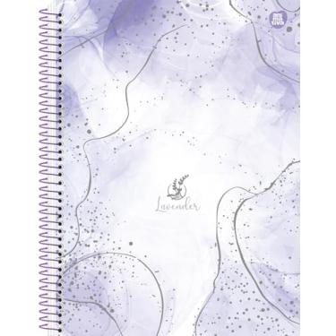 Imagem de Caderno Universtário Animativa, 10 matérias, Capa dura - Hot Stamping, 160 folhas, Lavender, Pacote com 4