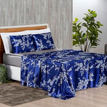 Imagem de Lençóis 3 e 4 pçs SOLTEIRO, CASAL, QUEEN e KING 200 fios (Alya Azul Egípci, Casal)