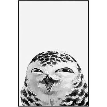 Imagem de Decoração Animal Minimalista Moderna Pintura Cachorro Gato Preto E Branco Divertido Criativo Sala De Estar Quarto Pendurado Pintura Pet Shop Mural Vs Murais De Animais, 9, 40 * 60blackborder