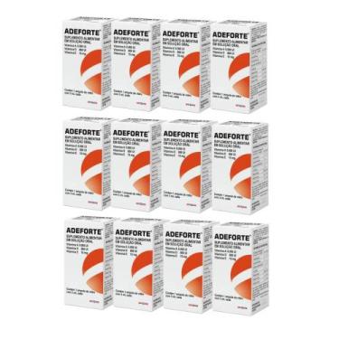 Imagem de Kit 12 Suplemento Adeforte Solução Oral 1 Ampola 3mL - Gross