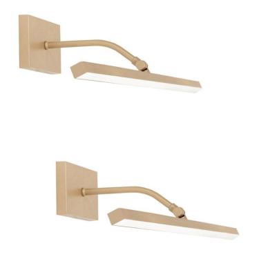 Imagem de Kit 2 Luminária Arandela Espelho Led 3000K Champagne 220V