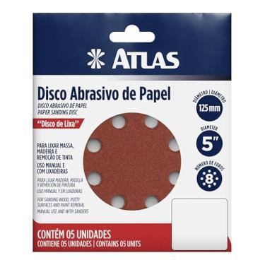 Imagem de Atlas - Disco Abrasivo Papel 125mm Grão 150 5P