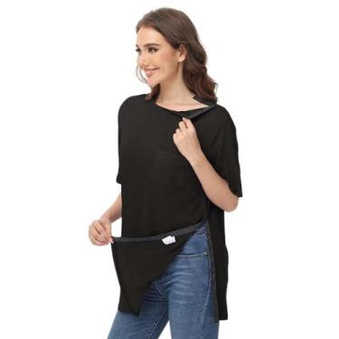 Imagem de Camisetas pós-cirurgia do ombro HIBOCT para homens pretas