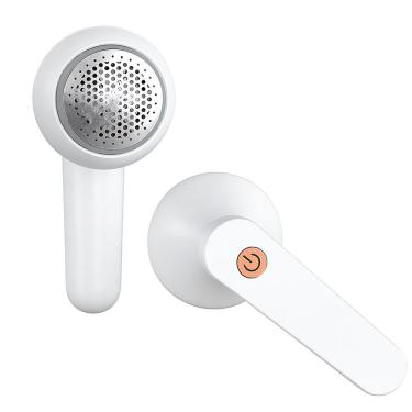 Imagem de Removedor De Fiapos Portátil Recarregável 6 Lâminas, 3 Velocidades, Display Led, Usb-c, Seguro P Papa Bolinha Branco