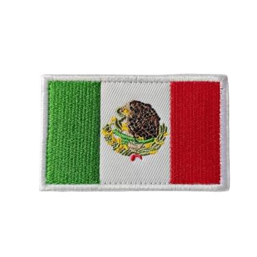 Imagem de Emblema tático bordado mexicano com gancho e laço Escudo da bandeira do México Remendo legal para mochila do exército Molle colete capacetes roupas chapéus emblema do México adesivos patrióticos
