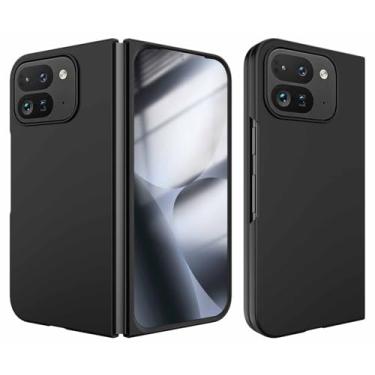 Imagem de YQODSZ Capa dobrável para Google Pixel 10 Pro com protetor de tela frontal, capa protetora ultrafina fosca rígida resistente a arranhões com borda elevada para Google Pixel 10 Pro Fold preta
