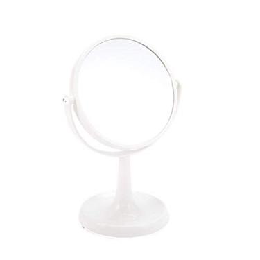 Imagem de Espelho de mesa, espelho cosmético, espelho de maquiagem, espelho de ampliação de mesa, portátil, portátil, espelho de maquiagem dupla face (branco)