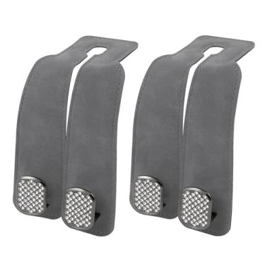 Imagem de Hovom 2 peças de ganchos de encosto de cabeça para assento de carro brilhantes, gancho de bolsa de strass para carros, gancho de couro para bolsa de compras, bolsa de mão, guarda-chuva, organizador de